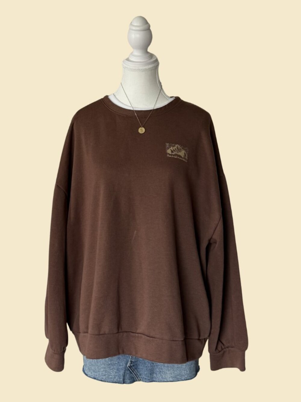 Brown Arid Mountains Crewneck Sweatshirt